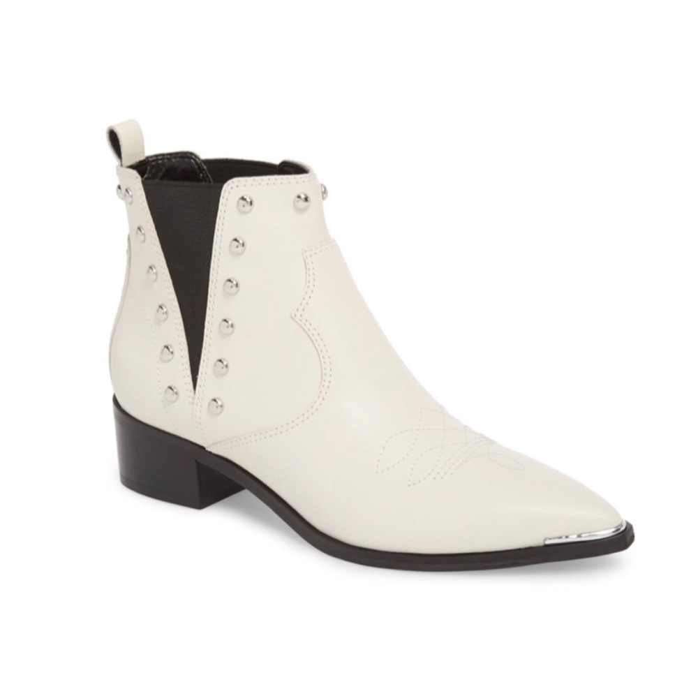 Marc Fisher Leather Chelsea Boot, Ivory